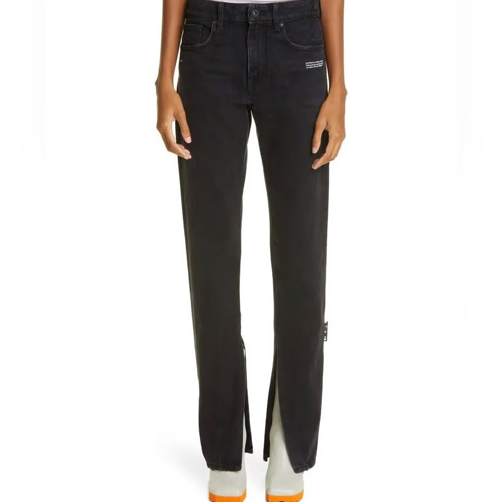 Off-White Black Straight Leg Women's Jeans